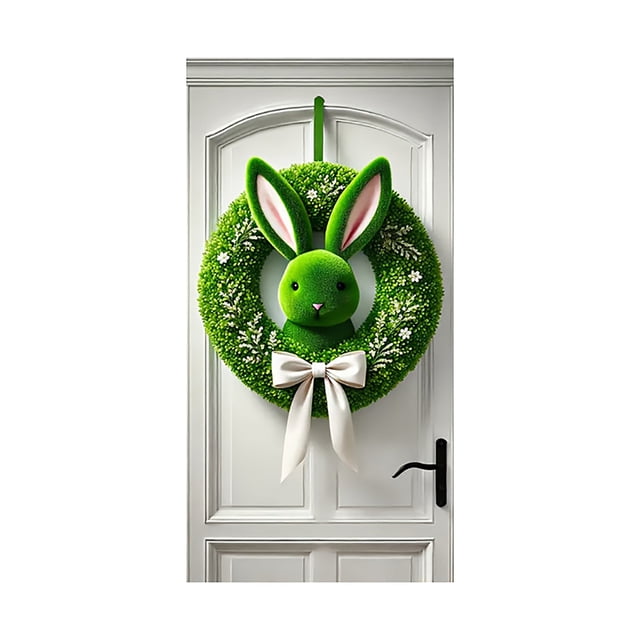 YWIYIUD 1PC Happy Easter Door Cover Easter Decorations, 71x35 Inch Easter Rabbit Eggs Door Banner Welcome Easter Banner Spring Theme Rabbit Door for Front Door Wall Indoor Outdoor Home Decor