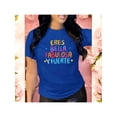 thumbnail image 1 of Playera Blusa Mujer con Frase Positiva Eres Bella Fabulosa y Fuerte Moda Casual Inspiradora Color Azul Talla Mediana Marca Emil SaEs, 1 of 4