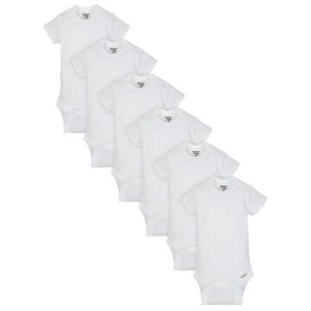 Gerber Organic Cotton Short Sleeve Onesies Bodysuits, 6pk (Baby Boys or Baby Girls
