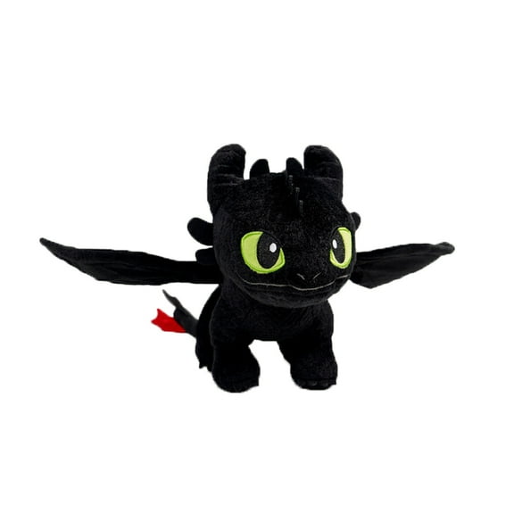 New Cartoon Black Toothless Plush Doll Keychain, Night Fury Backpack Shoulder Bag Doll Pendant, Pants Clothing Matching Decoration Props