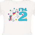 thumbnail image 4 of Inktastic I'm Two Unicorn Second Birthday Boys or Girls Long Sleeve Baby Bodysuit, 4 of 5