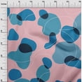 thumbnail image 3 of oneOone Georgette Viscose Medium Blue Fabric Abstract Organic Shape Craft Projects Decor Fabric Printed By The Yard 42 Inch Wide, 3 of 4