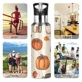 thumbnail image 7 of Yayeee 20oz Insulated Water Bottle Double Wall Stainless Steel with Flip Straw Lid, Beige Fall Coffee, 7 of 7