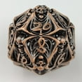thumbnail image 6 of Hollow Skull DND Dice Set, Bronze, 7-Piece Metal Polyhedral Dice, 6 of 6