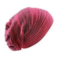 thumbnail image 3 of WZXFASHION Knitted Oversize Baggy Beanie Long Slouchy Winter Hat Warm Ski Cap for Men and Women Red One Size, 3 of 3
