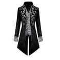 thumbnail image 3 of Halloween Steampunk Gótico Bordado Chaqueta Victoriana Cola de Pato Vintage Abrigo Medieval Traje Renacentista para Hombres, 3 of 4
