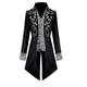 thumbnail image 3 of Halloween Steampunk Gótico Bordado Chaqueta Victoriana Cola de Pato Vintage Abrigo Medieval Traje Renacentista para Hombres, 3 of 4