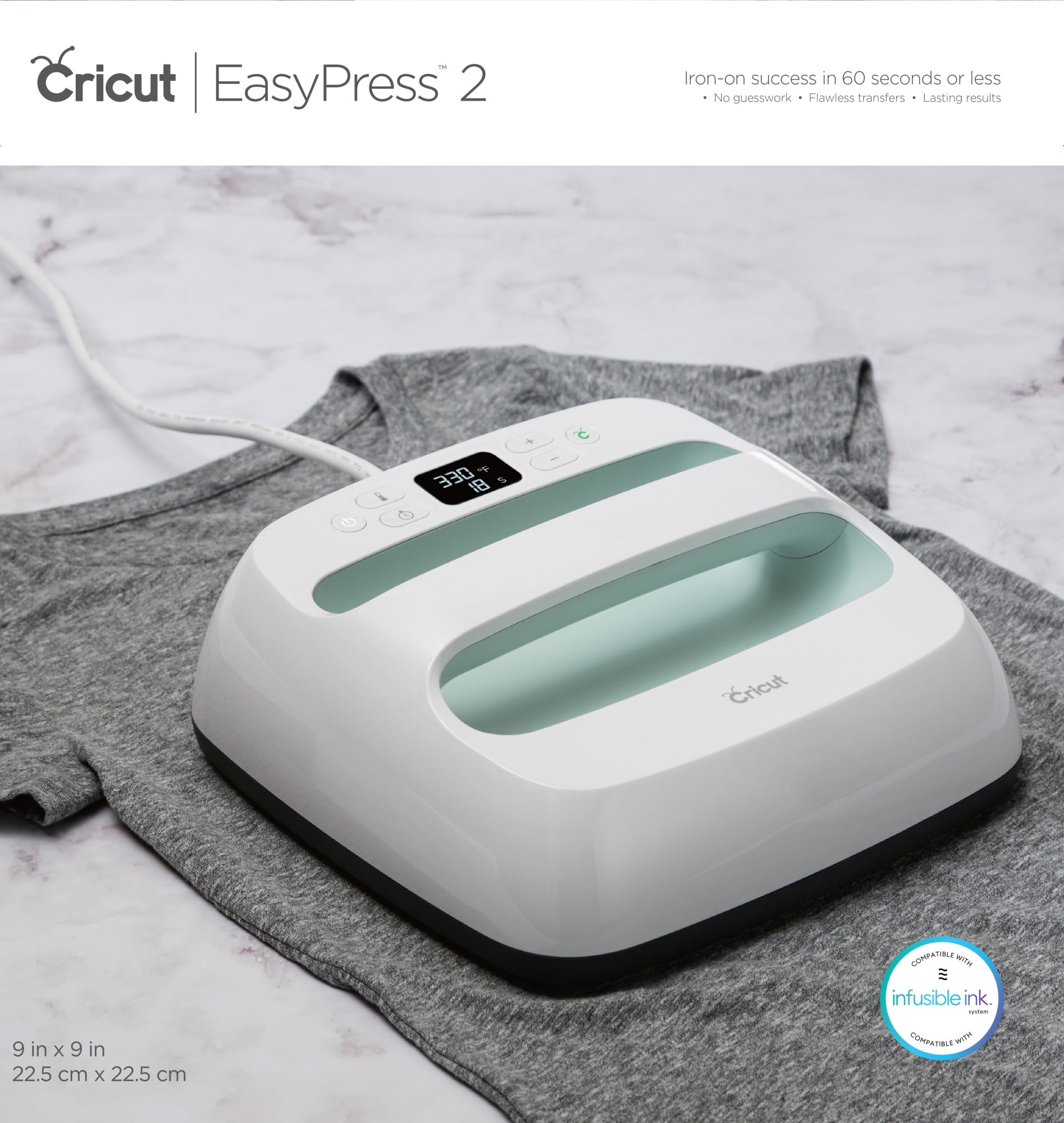 Cricut EasyPress 2 - Heat Press Machine For T Shirts Raspberry, 12 x 10  93573533853