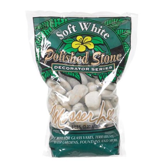 Mosser Lee 1160 Pierre Polie Blanche Couverture de Sol Décorative 5 lbs