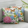 thumbnail image 2 of HENGT  Square Throw Pillow Covers Beautiful Floral Butterfly Flowers Design Pillow Cases Decorative for Home Bedroom Sofa Pillowcases Standard 2pcs, 2 of 6
