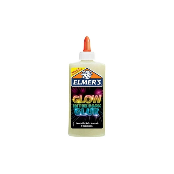 Elmer's Glow In The Dark Glue 9oz Glitter Natural