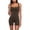 #01Brown, variant on Women Workout Romper Yoga Ribbed Square Neck One Piece Seamless Tank Top Jumpsuit Blue S