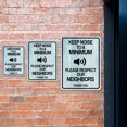 thumbnail image 4 of Portrait Round Plus Keep Noise To A Minimum Please Respect Our Neighbors Thank You Wall or Door Sign | Public Notice Signs - Large, 4 of 8