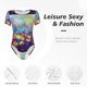 thumbnail image 4 of Balery Spring Flower Seasonal Body de cuello redondo de manga corta para mujer Tops de manga corta Tops básicos-Large, 4 of 7