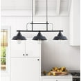 thumbnail image 3 of Aiwen 3 Lights Modern Pendant Light Vintage Metal Dome Shade Hanging Ceiling Lamp, 3 of 7
