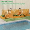 thumbnail image 4 of Costway 1 PCS Air Conditioner Fence with Planter Box, 3-Panel Freestanding Wood Privacy Screen Yellow, 4 of 10