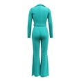 thumbnail image 5 of Amvlyk 2 Piece Sets for Women Casual Pullover Sweatshirt Long Sleeve Lapel Tops and Drawstring Pants Cargo Pockets Sweatsuit Sets Workout Suits Two Piece Sets for Vacation Beach Walking, 5 of 8