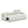 thumbnail image 6 of Miekor Furniture Modular Corduroy Upholstered 3 Seater Sofa Bed with Storage for Home Apartment Office Living Room, Free Combination, L Shaped , Beige B5A6516, 6 of 9