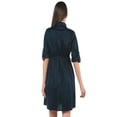 thumbnail image 2 of Vestido Maternidad Camisero Cómodo Elegante Vestido Embarazo Casual Oficina Manga Ajustable Color Azul Marino, 2 of 5