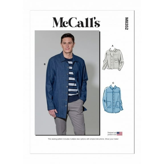 McCalls Sewing Pattern 8352 Men BB (44-46-48-50-52)