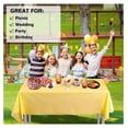 thumbnail image 6 of 24 Pack 54" X 108" Yellow Rectangle Heavy Duty Plastic Table Covers Tablecloth (Reusable) (Rectangle 54" x 108", Yellow), 6 of 6