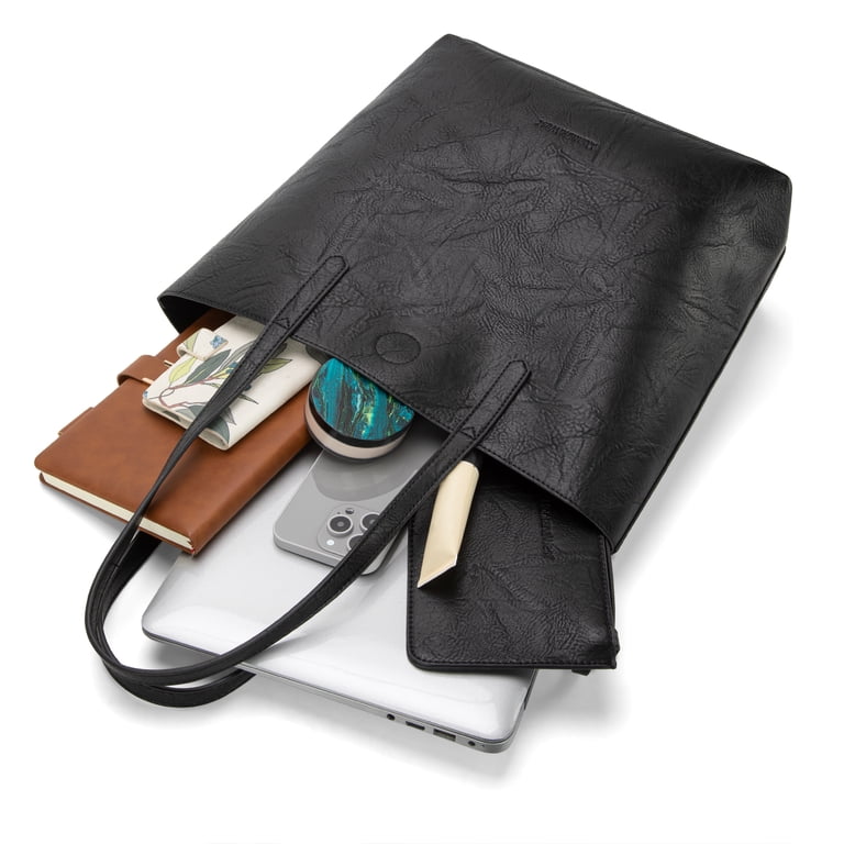Montana West Soft Hobo Tote Bag with Top Handle, Black photo 2