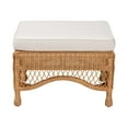 thumbnail image 3 of bali & pari Brooklyn Bohemian Light Honey Braided Rattan Ottoman Stool, 3 of 8