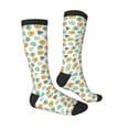 thumbnail image 3 of Fotbe Tiger Leaves print Women's Men's Novelty Crew Socks Cotton Socks Knee High Socks for Walking,Running,Nurses,Pregnancy, 3 of 8