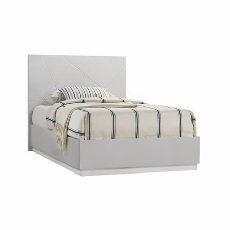 J&M Furniture 17122-F Naples Full Size Bed, Grey