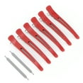 thumbnail image 2 of Professional Salon Hair Clips Hair Clips With Silicone Band 6Pcs Professional Hair Clips NonSlip Dividing Duckbill Hair Clips For Hair Cutting Styling, 2 of 8