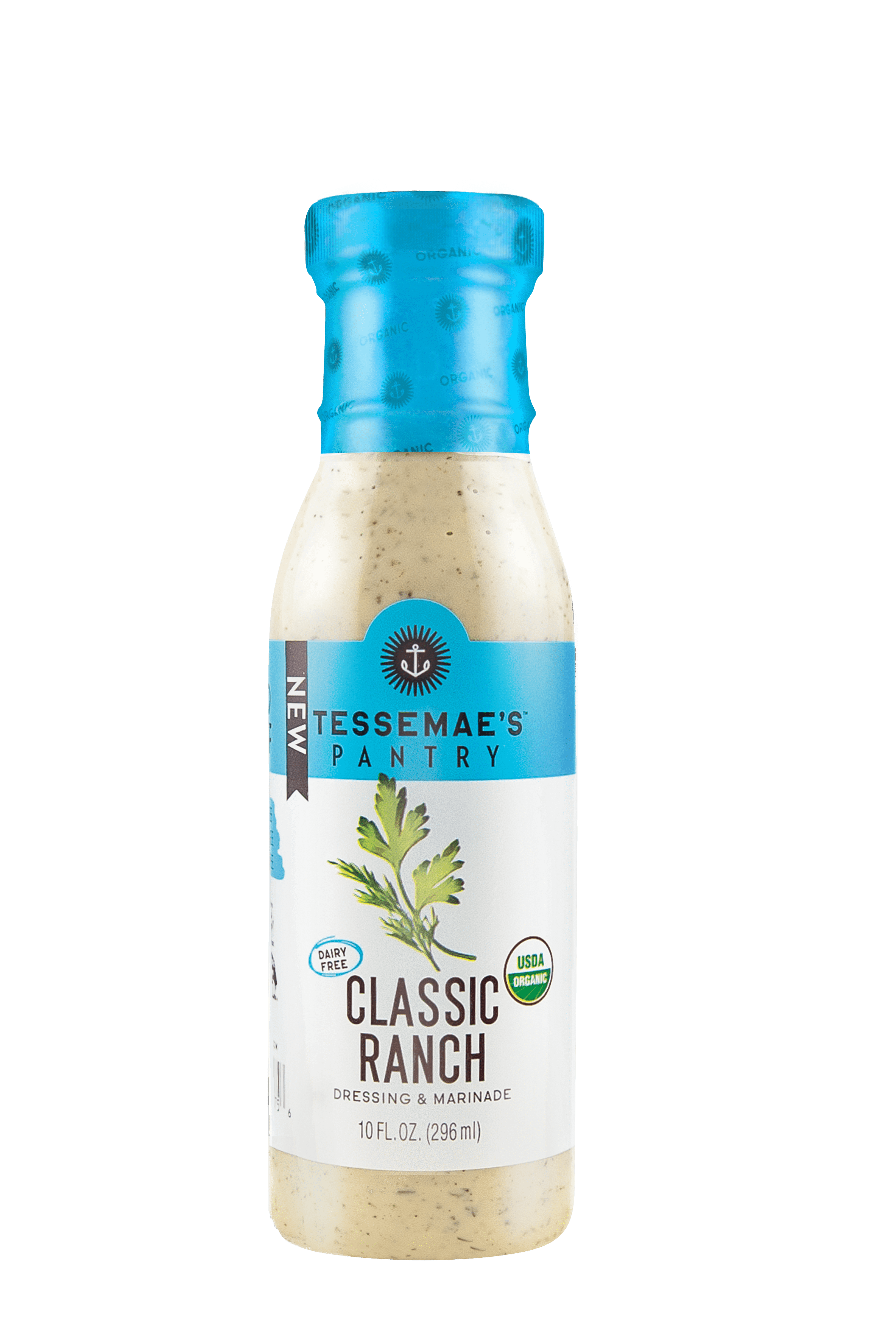 Tessemae's Organic Classic Ranch Salad Dressing and Ranch Dip, 10 fl oz