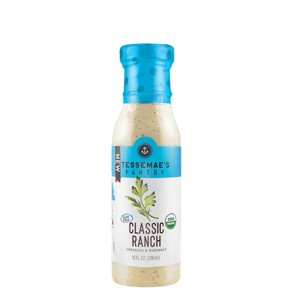 Tessemae's Organic No Sugar Added Classic Ranch Dressing & Marinade, 10