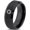 Black Bevel Tungsten, variant on Tungsten Outer Space Ship Exploration Band Ring 8mm Men Women Comfort Fit Black Dome Polished