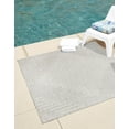thumbnail image 2 of Unique Loom Outdoor Modern Collection Area Rug - Tambor (10' Square Gray/Ivory), 2 of 10
