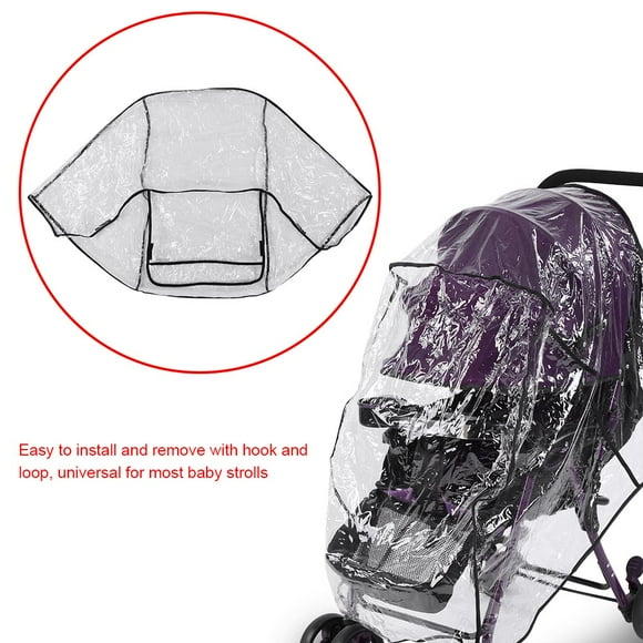 Qiilu Windproof Baby Buggy Stroller Rain Cover Transparent Pushchair Protection Raincover,Baby Stroller Rain Cover, Stroller Raincover