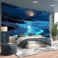 thumbnail image 4 of Gojian Nature Tapestry Forest Tree Sea Cave Wall Hanging, Stream Through Rainforest Landscape Wall Art Tapestry for Bedroom Living room, 4 of 6