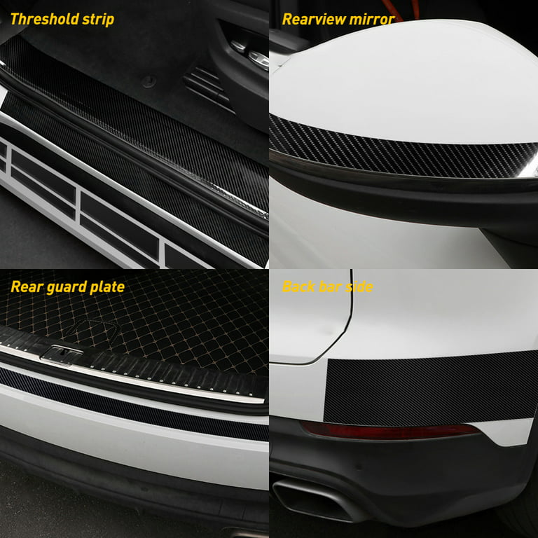 Car SUV Protection Strip Rear Bumper Anti-collision Rubber Strip For Car  Carbon Fiber Trunk Mat Tail Door Trim Strip Rear Guard