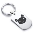 thumbnail image 1 of Stainless Steel Year of the Rat Zodiac Dog Tag Keychain Circle Ring, 1 of 2