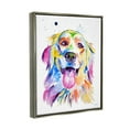 thumbnail image 3 of Watercolor Style Happy Dog Face Animals & Insects Graphic Art Luster Gray Framed Art Print Wall Art, 3 of 6