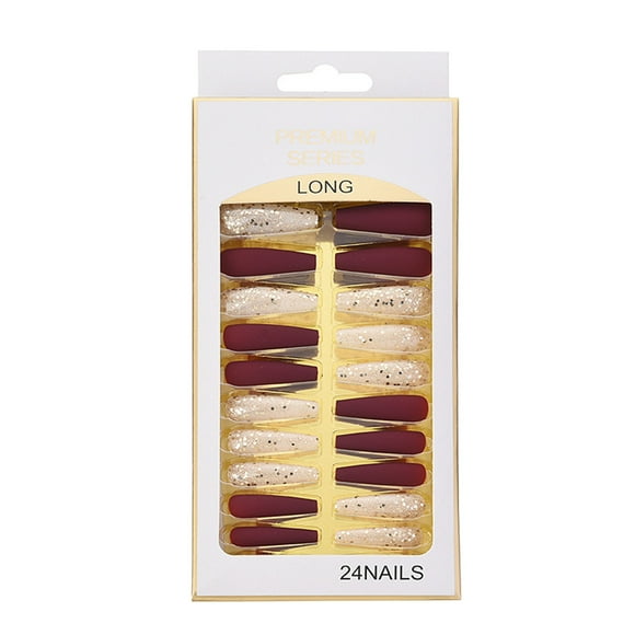 Deals of The Week Clearance! Sanding and Light Therapycan Be Used To Wear Nail Enhancement Pieces 24 Pieces of Removable Patch Can Be Used To Make Long Ballet False Nails Halloween Christmas Clearance