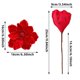 thumbnail image 3 of Adornos navideños, regalos de Navidad, ramo rojo artificial para decoración navideña, flores artificiales para el hogar, adornos de escritorio, flores artificiales de plástico para decoración navideña, 3 of 6