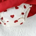 thumbnail image 6 of Wdgfv Girls Romper Girls Long Sleeve Ruffles Romper Skirts Valentine's Day Outfits Bodysuits with Red 6-12 Months, 6 of 9