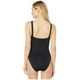thumbnail image 4 of MICHAEL Michael Kors Womens Logo Square Neck One-Piece Swimsuit, 4 of 4