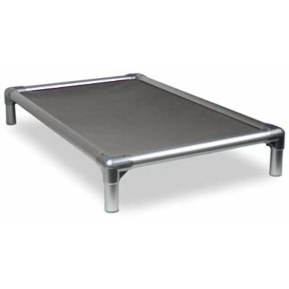 Kuranda Chewproof Bed - Silver Aluminum - 25" x 18" - Heavy Duty Vinyl - Smoke