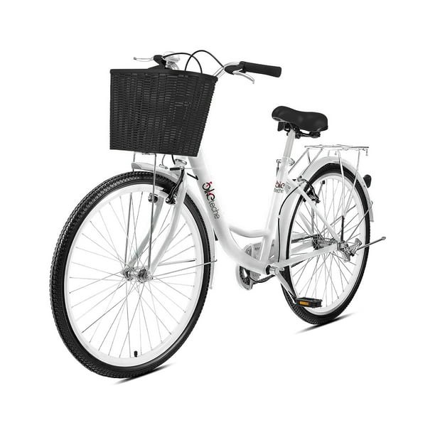 Bicicleta Vintage Retro Urbana Bike Teche Rodada 26 Cambios Shimano Velocidades Blanco