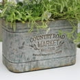 thumbnail image 4 of Galvanized Metal Wall Planter - Rustic Vintage Wall Mounted Planters for Indoor Outdoor Plants Farmhouse Hanging Plant Holder Decor (13.2" L x 9.5" H), 4 of 7