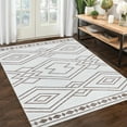 thumbnail image 2 of Haperlare Moroccan Area Rug Geoemtric Modern Soft Indoor Non Slip Carpet for Living Room Playroom Office, 4' x 6' Brown, 2 of 7