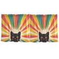 thumbnail image 7 of Yayeee Kitchen Curtains Tier Set of 2 Light Filtering 57"x36" Over Sink Window Panels, Colorful Black Cat, 7 of 7