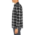 thumbnail image 3 of Eddie Bauer Men's Long Sleeve Flannel Button Down Shirt (Caviar Jackson Plaid, XL), 3 of 4