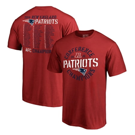 New England Patriots NFL Pro Line by Fanatics Branded 2016 AFC Conference Champions Roster T-Shirt - (Best New England Vacations)